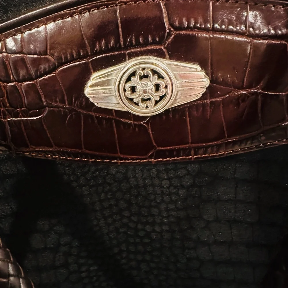 BRIGHTON ❤️ MARTHA BLACK /CHOC CROC BRIEFCASE/Laptop Bag - Picture 2 of 11